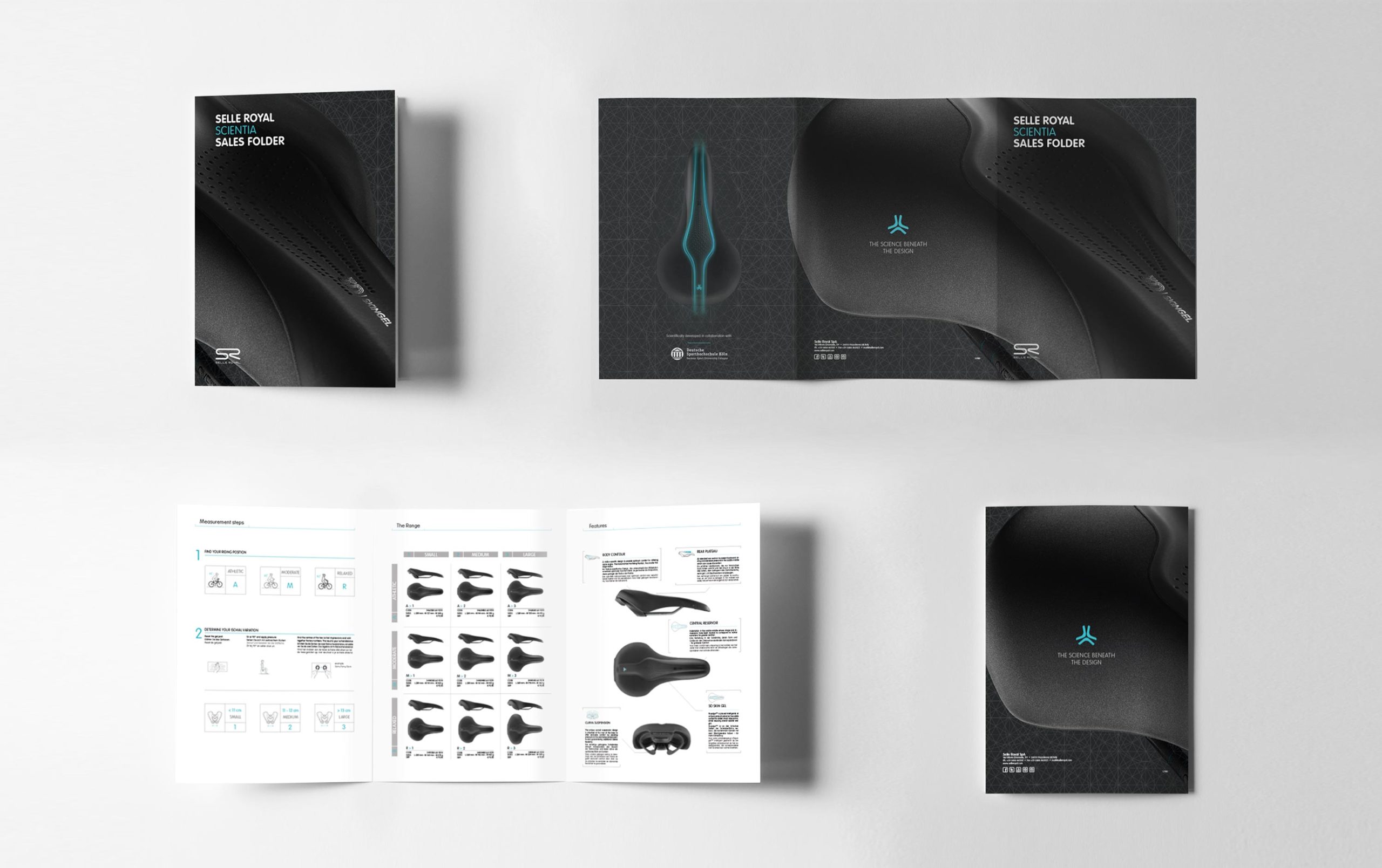 Scientia bike saddle Selle Royal communication project by Francesco Belloli Designer Vicenza - sales folder