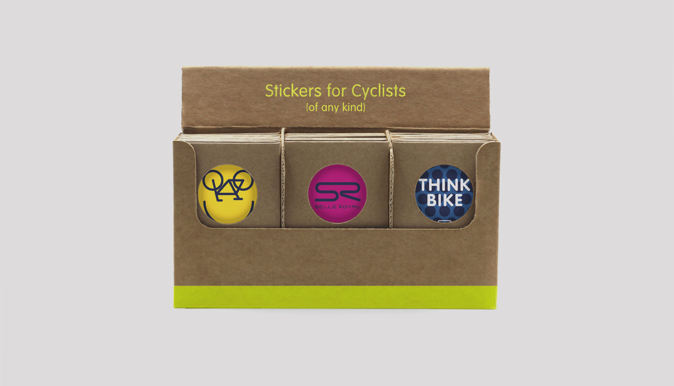 Bicycle stickers project by Francesco Belloli Designer Vicenza - packaging and retail dispenser