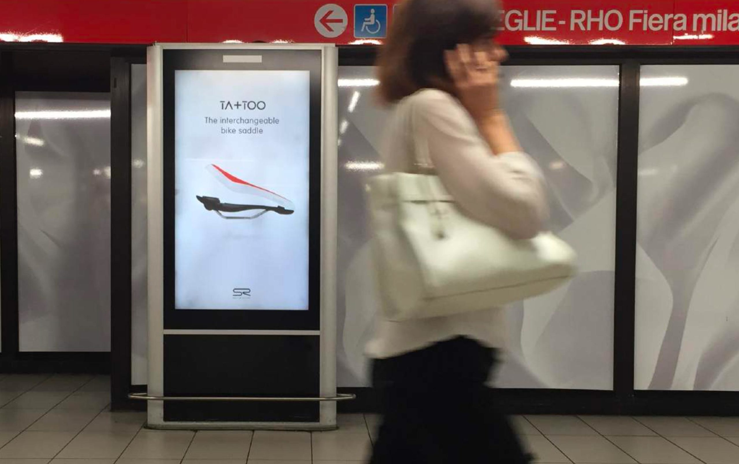 TA+TOO bike saddle communication project by Francesco Belloli Designer Vicenza - advertising Milano metro