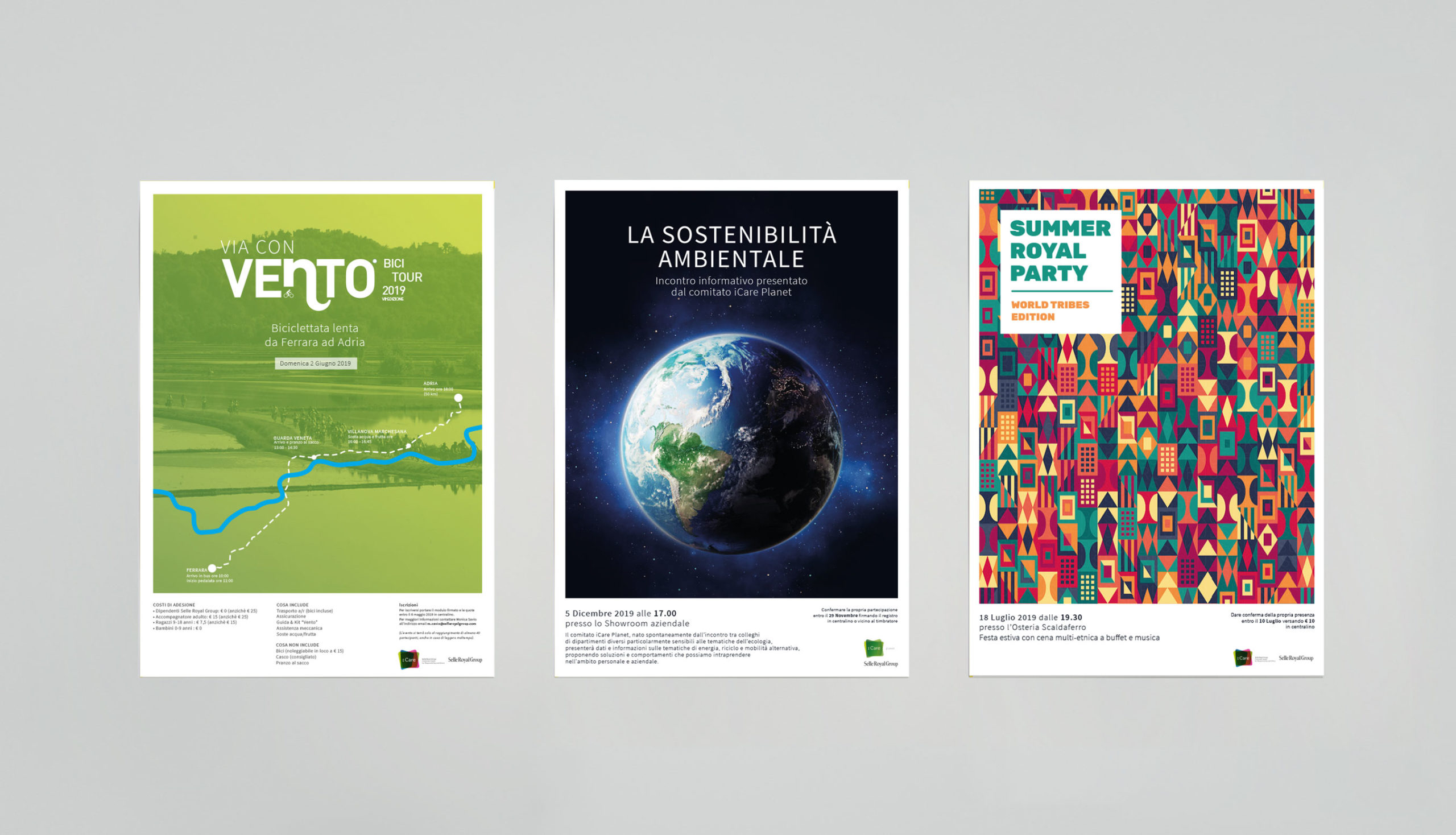 Selle Royal Group iCare identity project by Francesco Belloli Designer Vicenza - posters