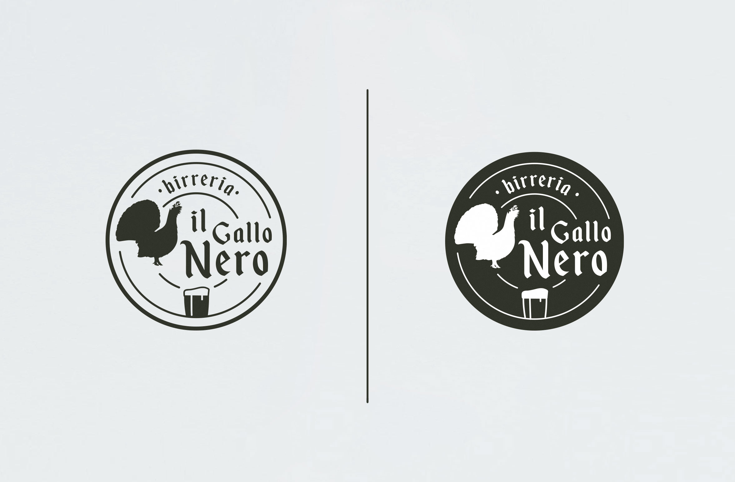 Il gallo nero birreria identity project by Francesco Belloli Designer Vicenza - logo