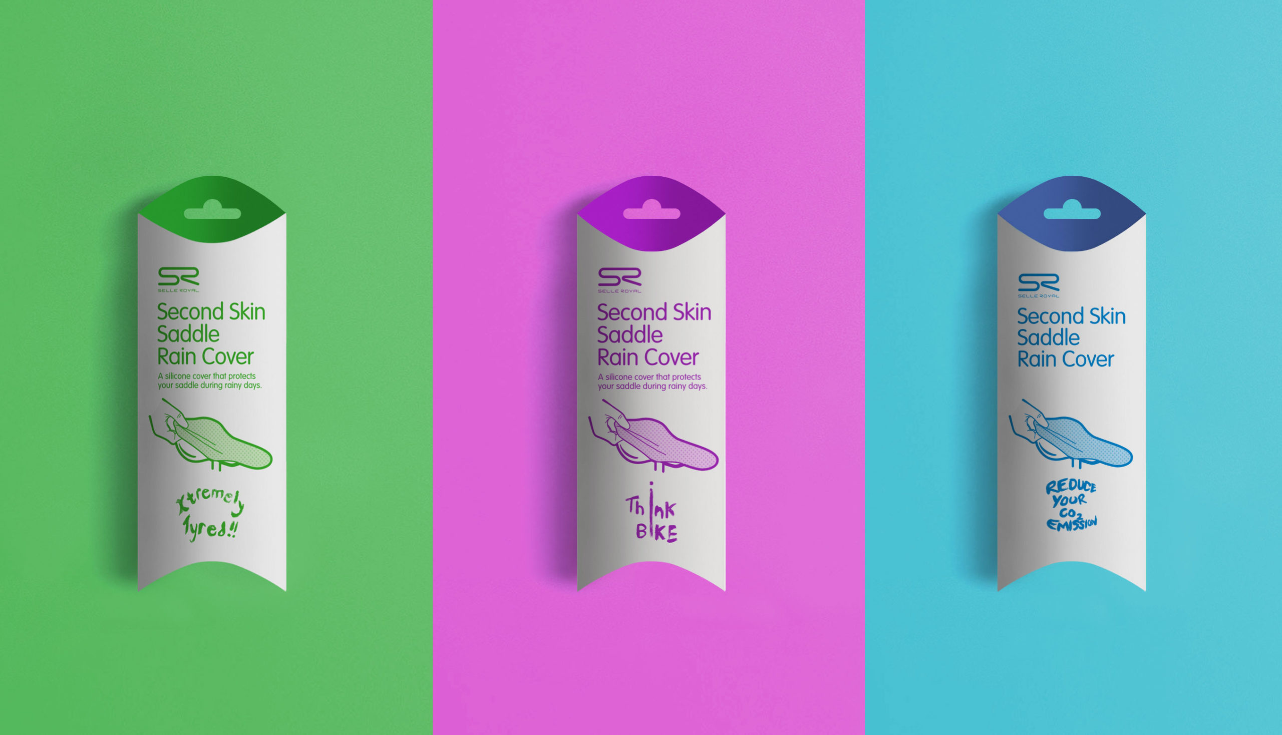 Selle Royal saddle rain cover packaging project by Francesco Belloli Designer Vicenza - packagings