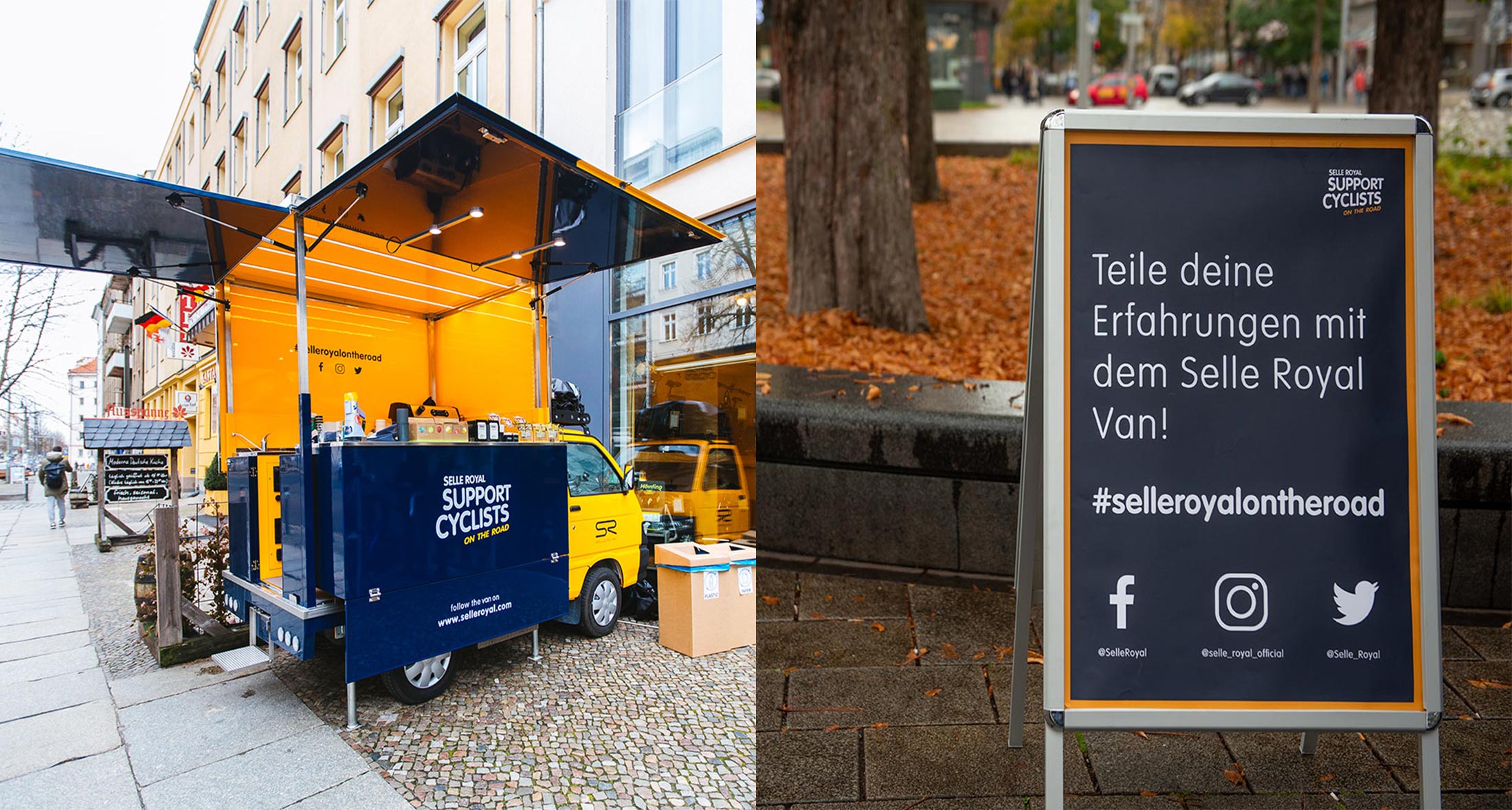 Selle Royal on the road project by Francesco Belloli Designer Vicenza - logo - tour van in Berlin